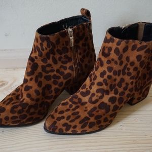 Leopard Print Ankle Boots
